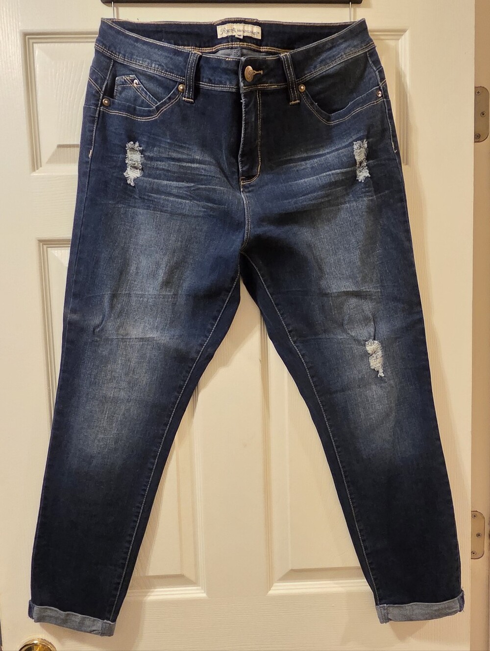 Royalty Jean Co Dark Blue Distressed Women’s Jeans